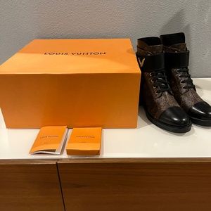 Louis Vuitton Flat Ranger Monogram Boots